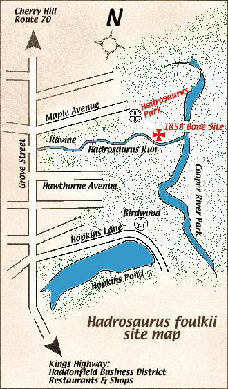 Hadrosaurus site map